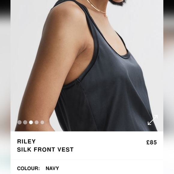 RRP£85 Reiss Riley silk front, slick breezy vest cami top perfect w Jeans/blazer - Picture 3 of 16